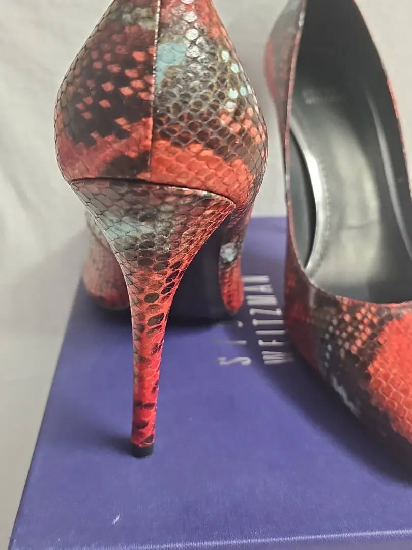 Stuart Weitzman Naughty 系列尺寸 12W Carni Painted Python - 华丽 -