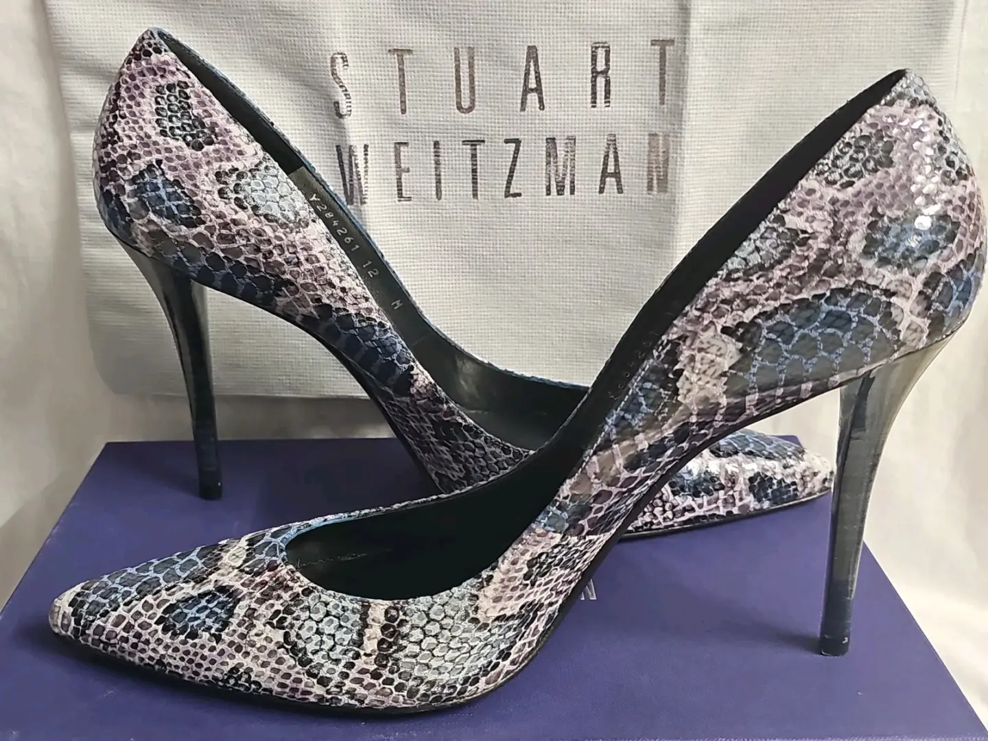 Stuart Weitzman Naughty 系列牛仔裤 Snake Charmer 尺寸 12M - 令人惊叹 -