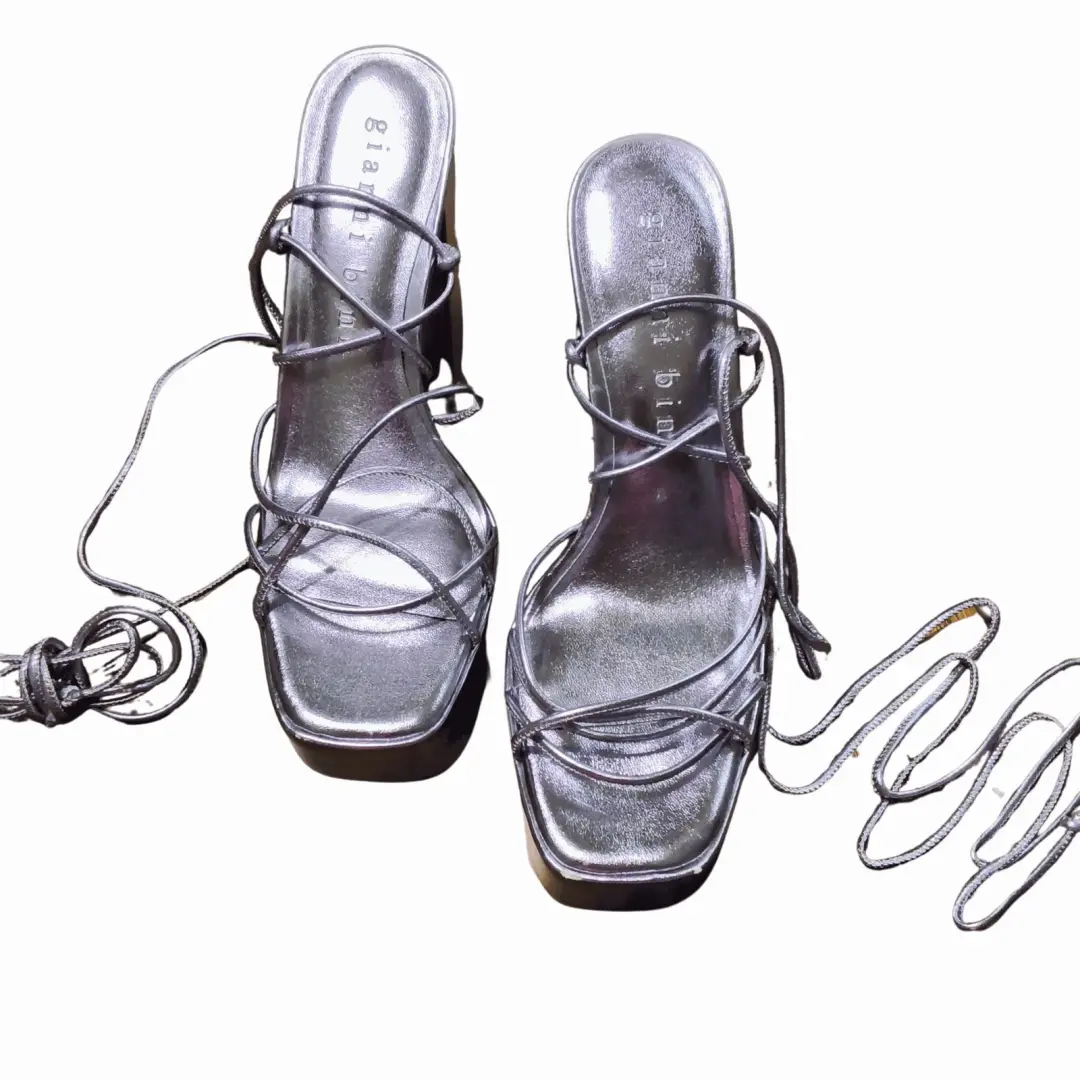 Gianni Bini 女式 8.5 码紫色厚底系带高跟鞋-
