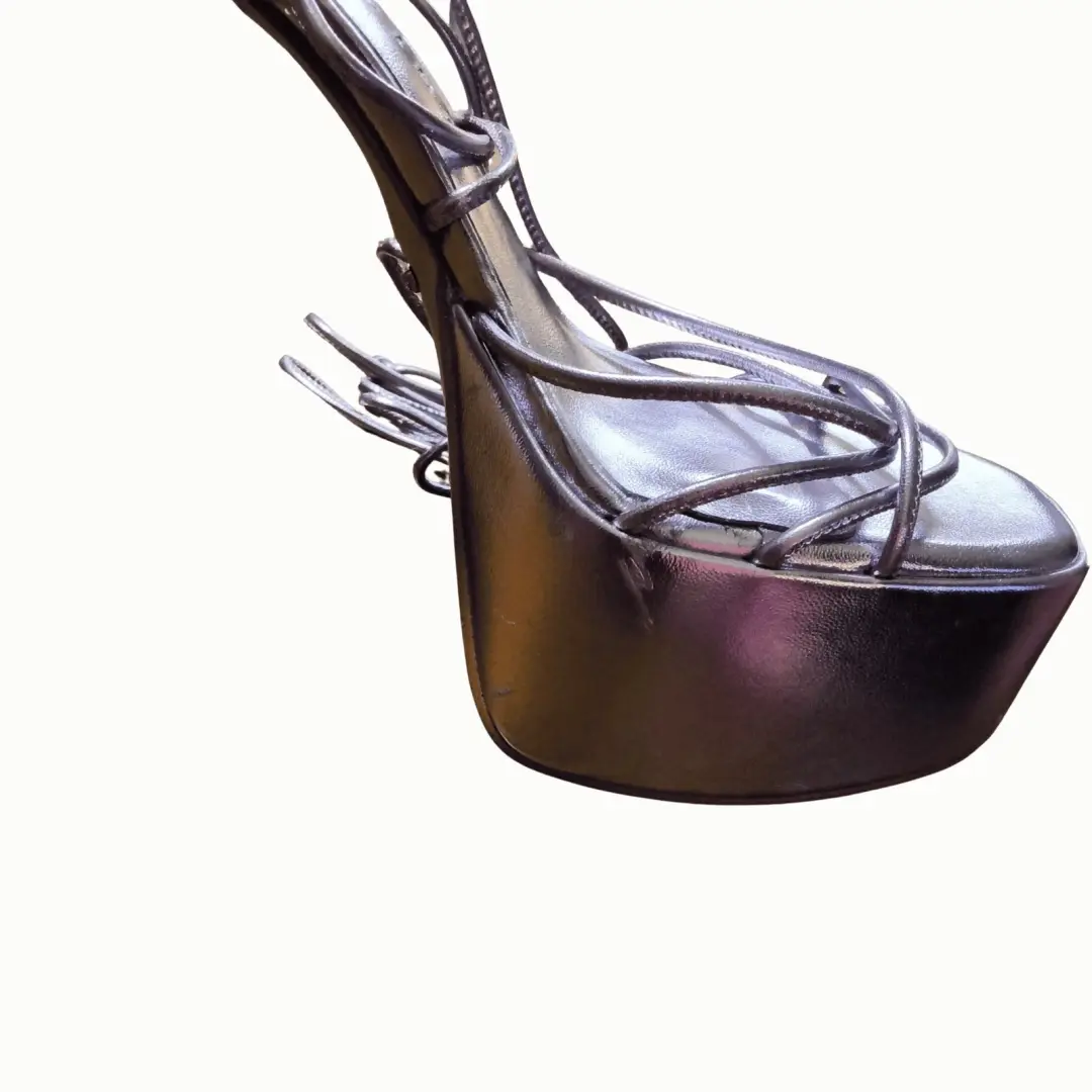 Gianni Bini 女式 8.5 码紫色厚底系带高跟鞋-