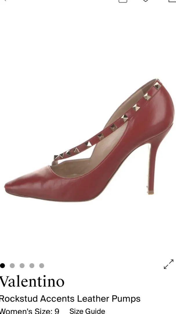 Valentino Garavani Rockstud 泵红色皮革女式 9 码 (39 EU)-