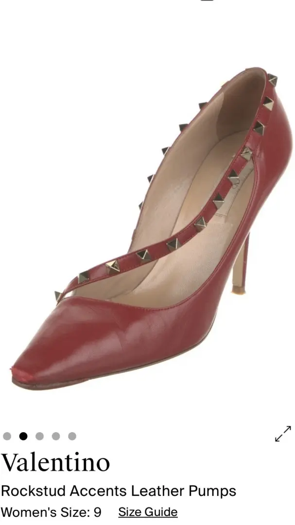 Valentino Garavani Rockstud 泵红色皮革女式 9 码 (39 EU)-