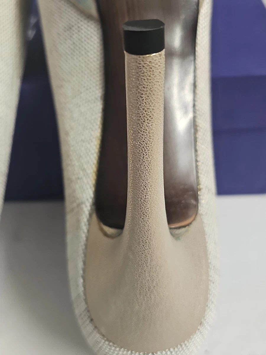 Stuart Weitzman Platswoon 系列 Platino 粗花呢亚麻 12M 码-