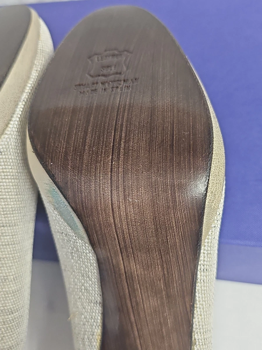 Stuart Weitzman Platswoon 系列 Platino 粗花呢亚麻 12M 码-