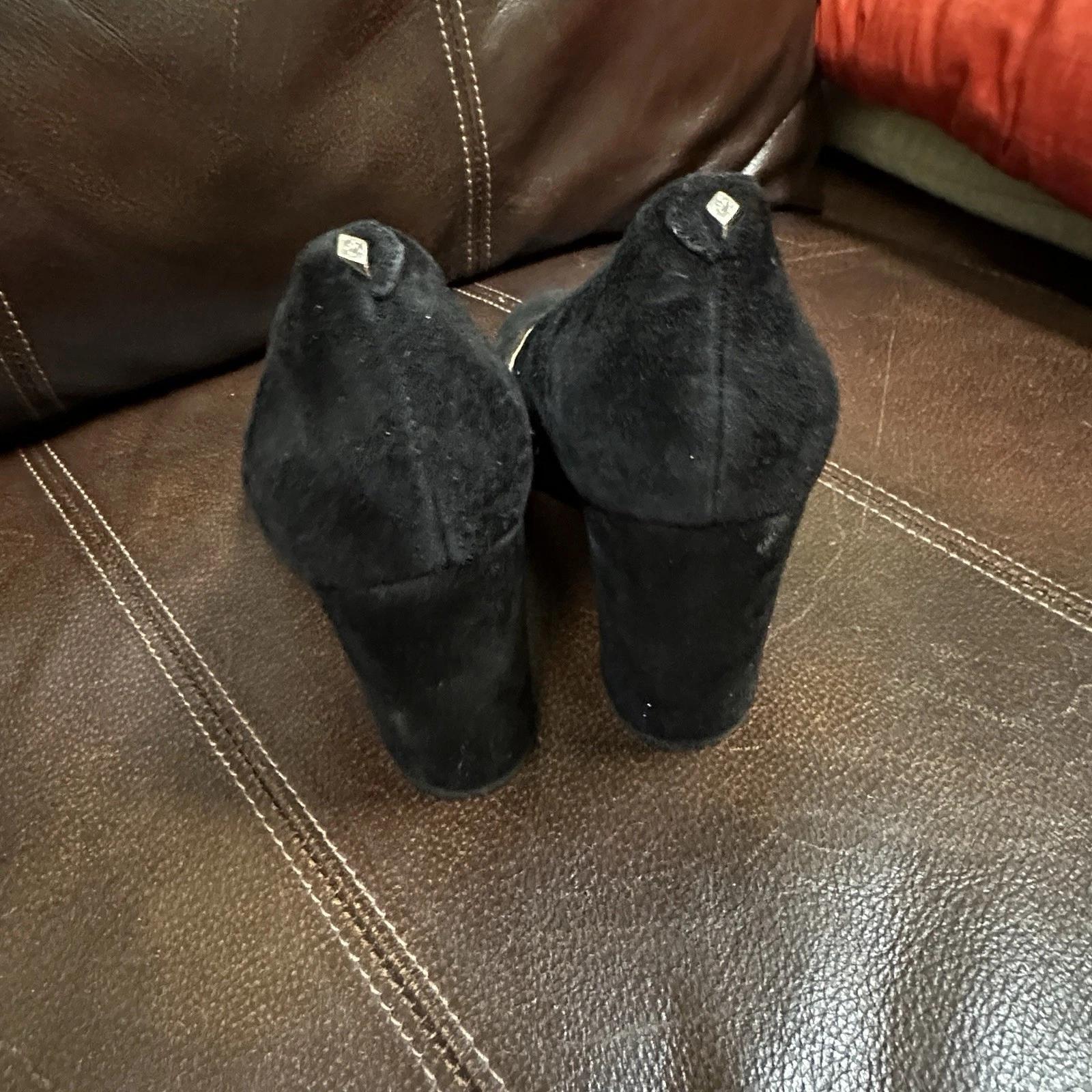 Sam Edelman Stilson 黑色绒面革高跟鞋 7.5 码经典职业胶囊-