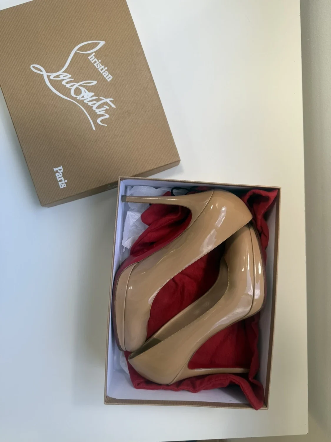 41 码 Christian LOUBOUTIN Simple Pump 70 专利小牛裸体 6248 👠-