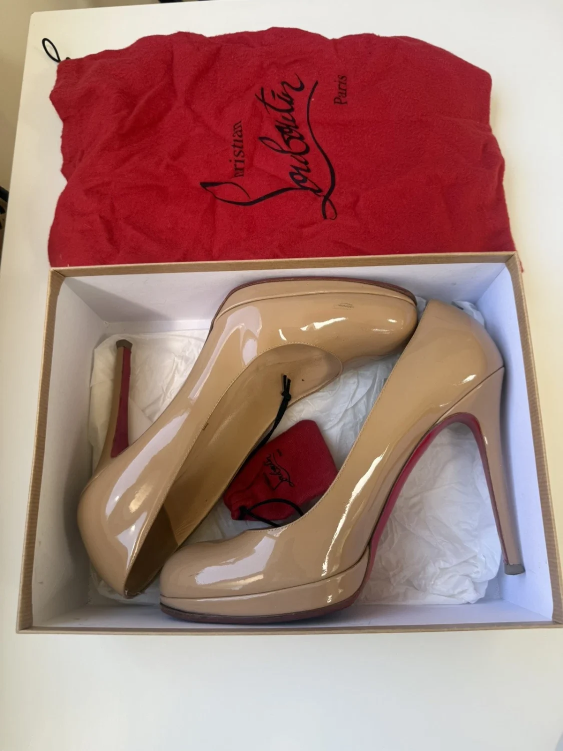 41 码 Christian LOUBOUTIN Simple Pump 70 专利小牛裸体 6248 👠-
