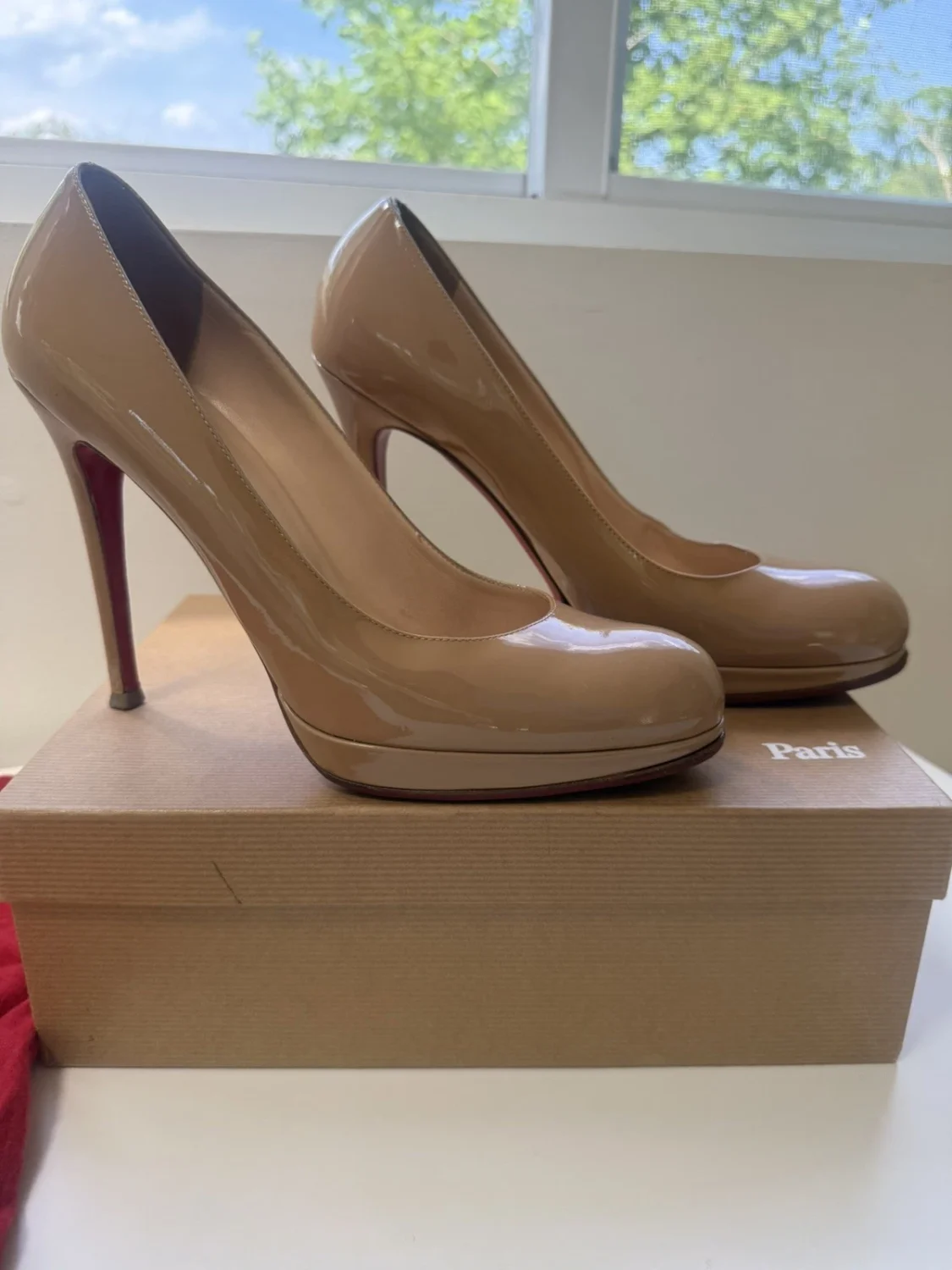 41 码 Christian LOUBOUTIN Simple Pump 70 专利小牛裸体 6248 👠-