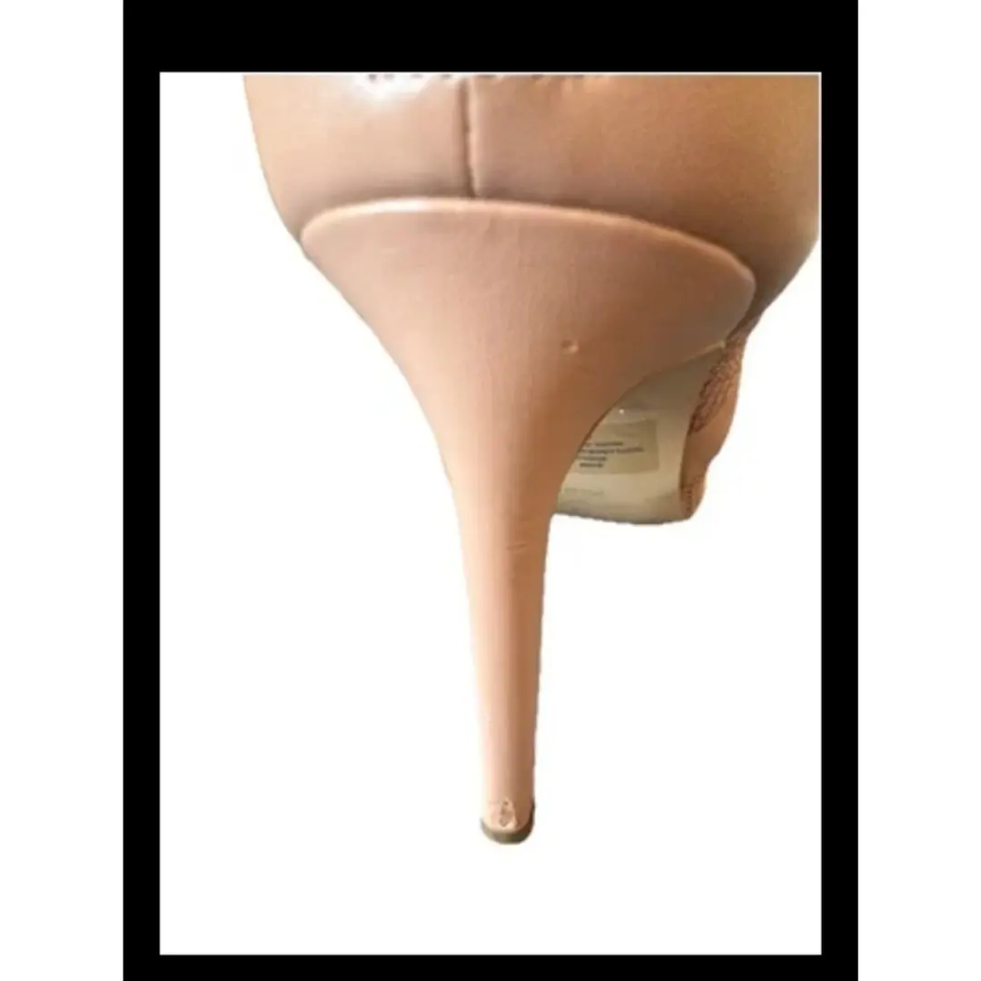 Clean Girl Cottagecore 芭蕾核心 Nine West Nude 网眼细高跟鞋短靴高跟鞋-