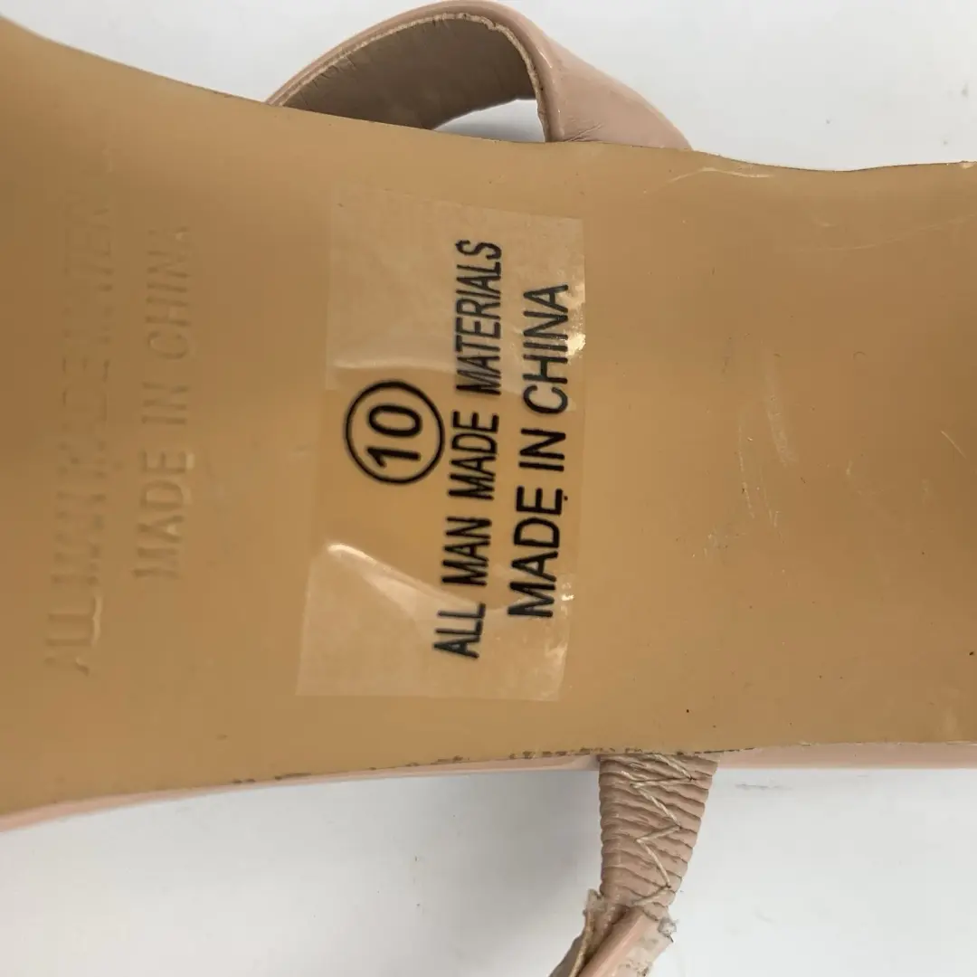 Lulus Nude 高跟鞋 凉鞋 粉色 米色 女式 10 漆漆 人造皮革-