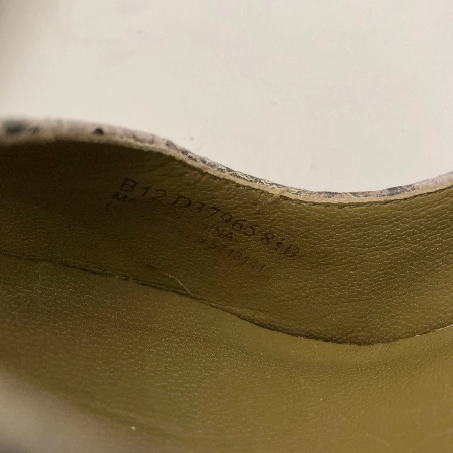 COLE HAAN 蛇纹印花皮革厚底露趾高跟鞋女式 8.5 B-