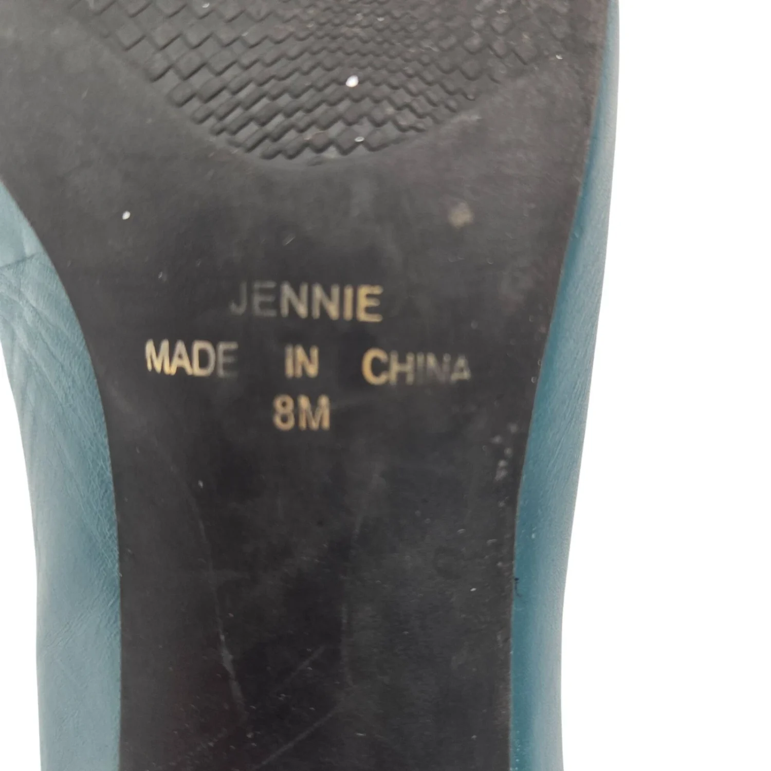 Apostrophe Jennie 小猫跟乐福鞋扣带细节蓝绿色 8 码二手-