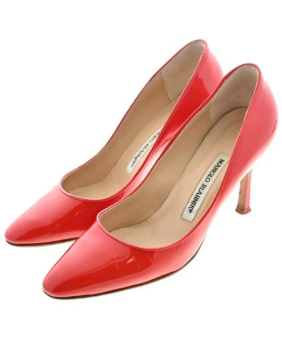 MANOLO BLAHNIK 高跟鞋女式 36.5 码红色漆皮-