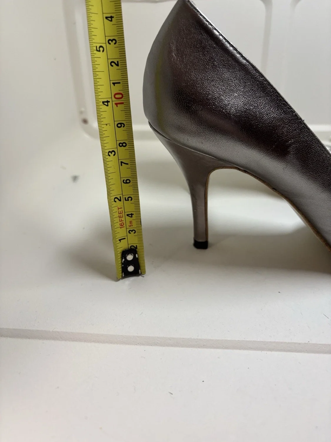 Style & Co. Metallic Silver Gem-Plaque Peep-Toe Heels