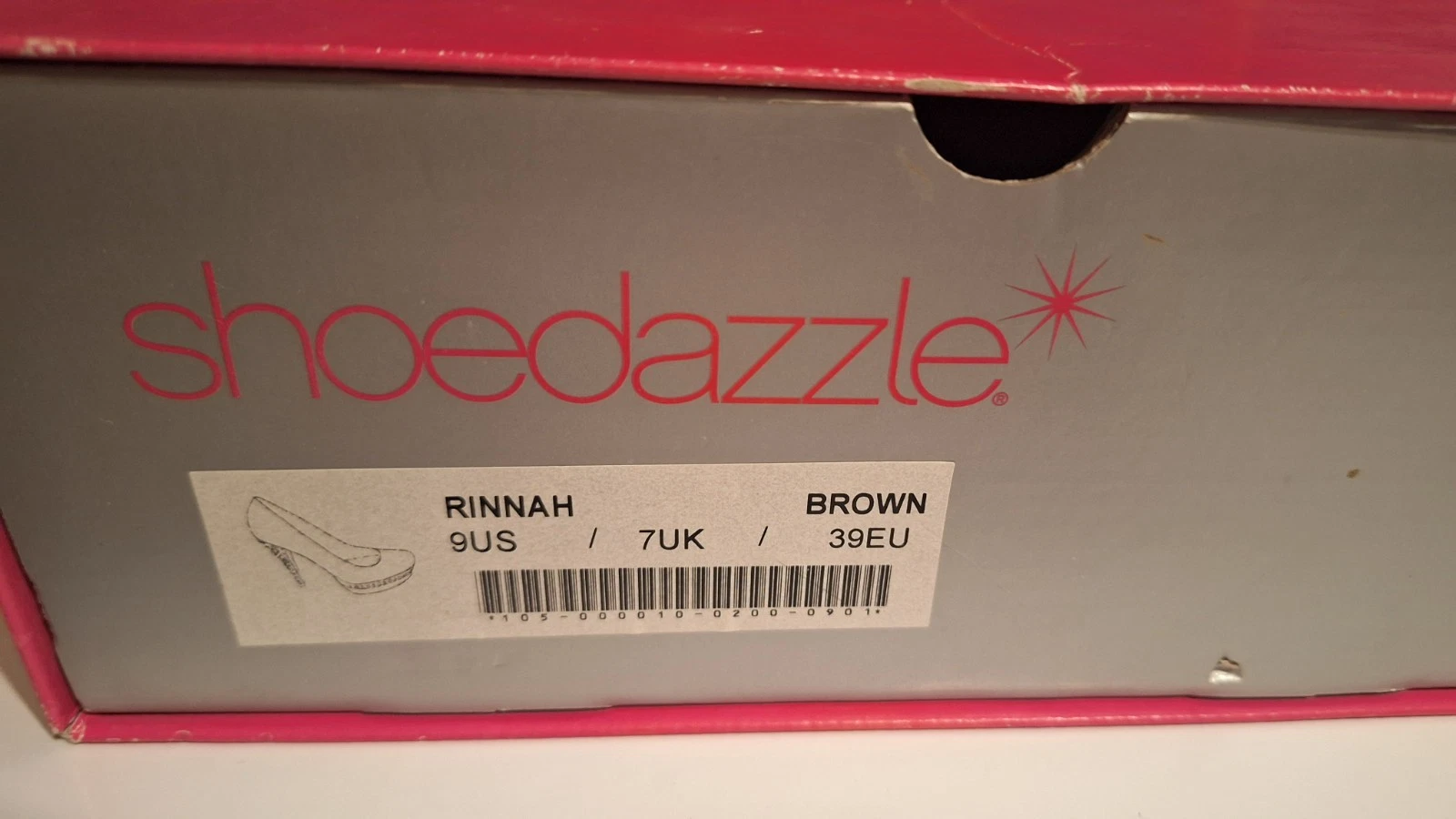 SHOEDAZLE 棕色平台 HEELS STUDDED LEOPARD LINED PUMPS 女式 9-