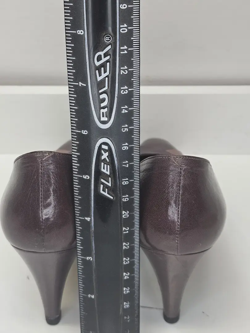 Nordstrom 勃艮第高跟鞋-皮革鞋底 7 S 码-