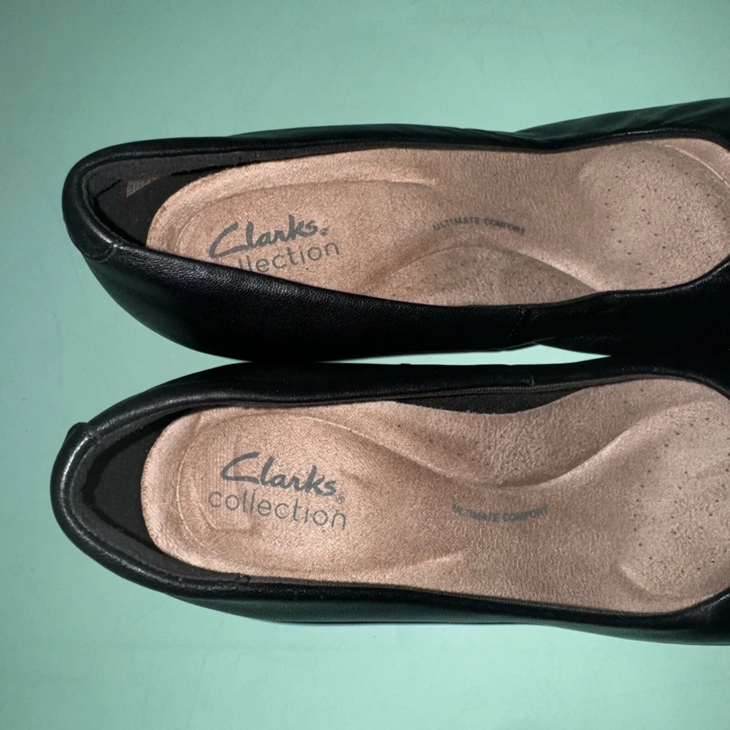 Clarks Kendall 爱尔兰黑色高跟鞋 独特鞋跟 6.5 M-