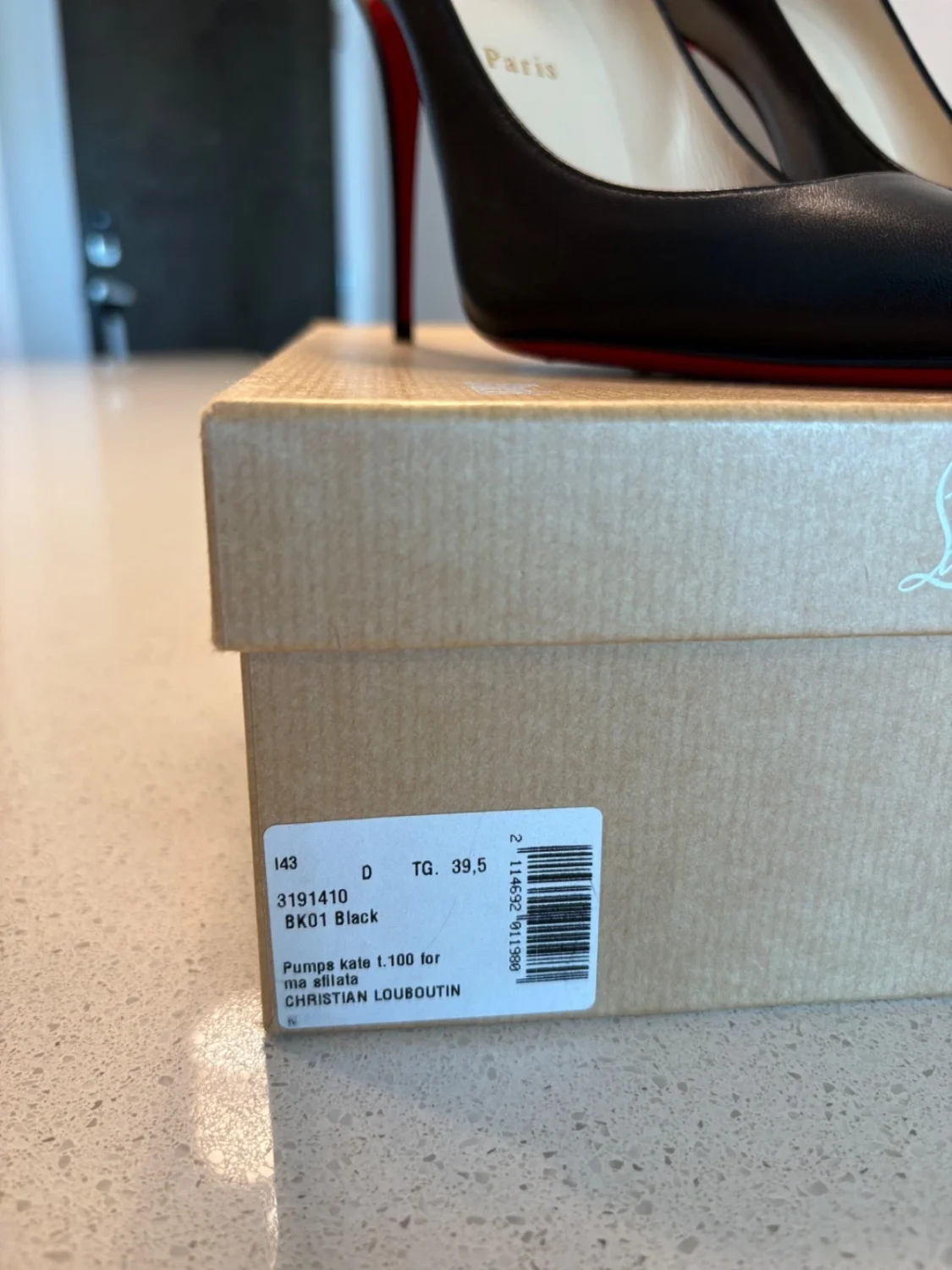 39.5 (9.5) 码 Christian Louboutin Pigalle 100 毫米 Nappa 皮革高跟鞋-