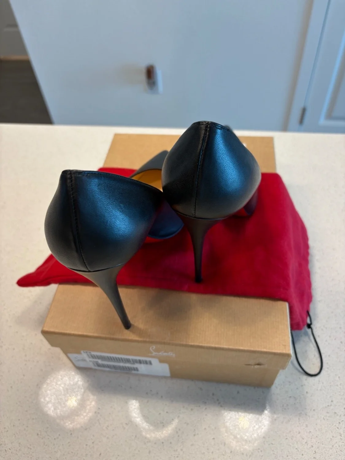 39.5 (9.5) 码 Christian Louboutin Pigalle 100 毫米 Nappa 皮革高跟鞋-