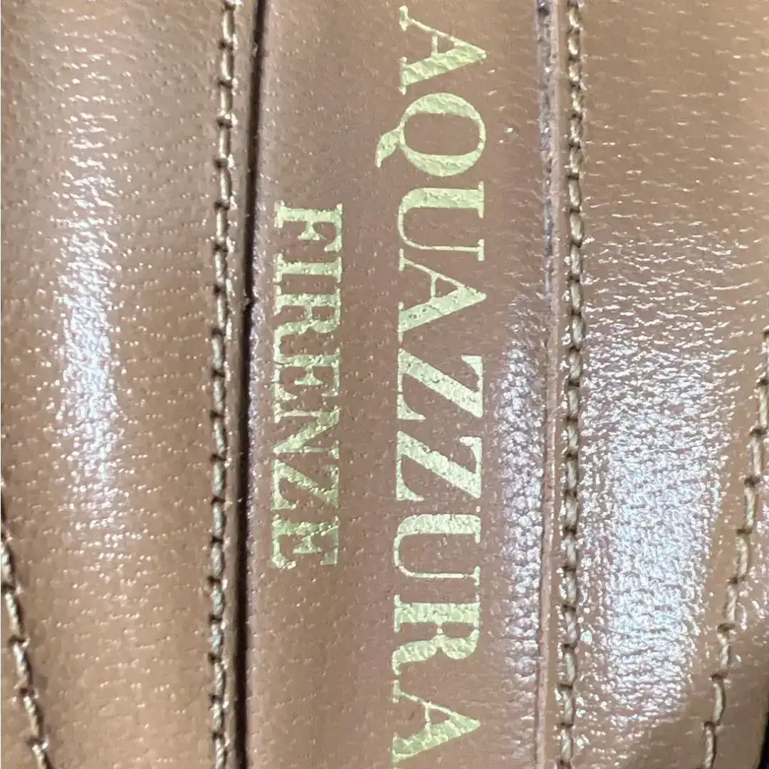 Aquazzura Pocahontas 棕色麂皮绒流苏踝带凉鞋 37 码 US 6-
