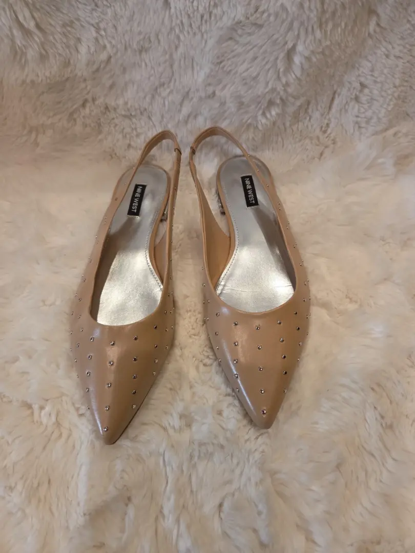 Nine West Lucee 女式水钻平底鞋 9.5 码-