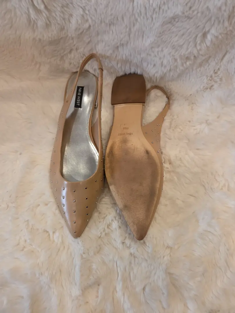 Nine West Lucee 女式水钻平底鞋 9.5 码-