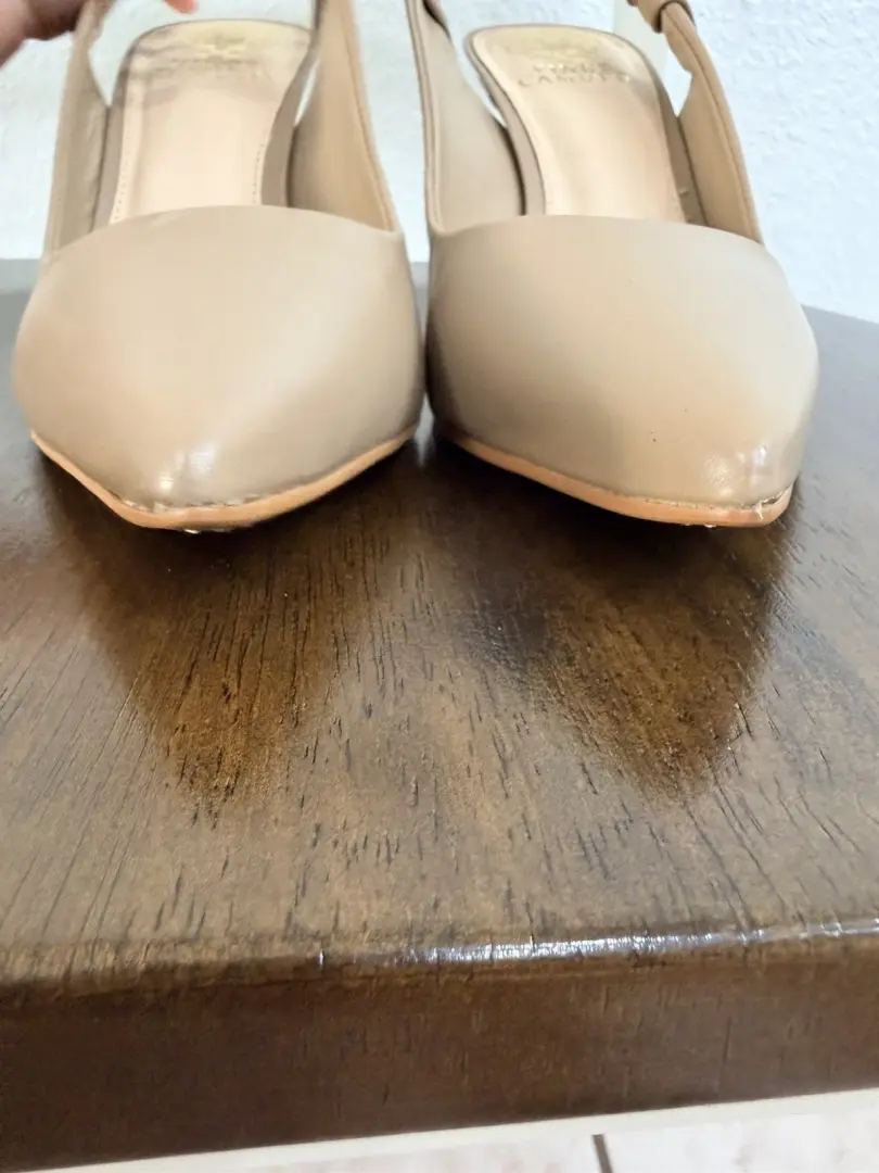 Vince Camuto Tan Taupe 米色高跟鞋 Teritin Slingback Tolinnis 高跟鞋女式 8 码-