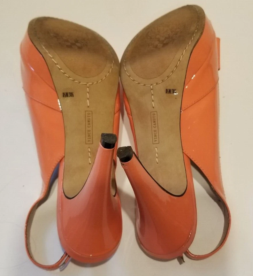 Vince Camuto 女式高跟鞋 8.5 码露背蝴蝶结漆皮阅读下文-