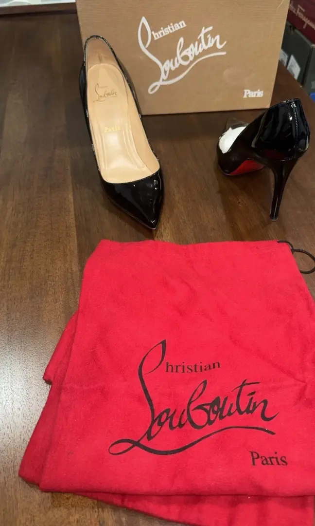 Christian Louboutin Pigalle 100 黑色红色下装高跟鞋细高跟鞋 Miss Z CL-