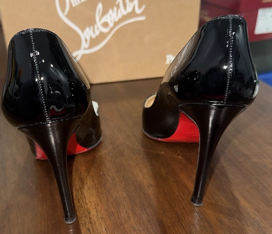 Christian Louboutin Pigalle 100 黑色红色下装高跟鞋细高跟鞋 Miss Z CL-