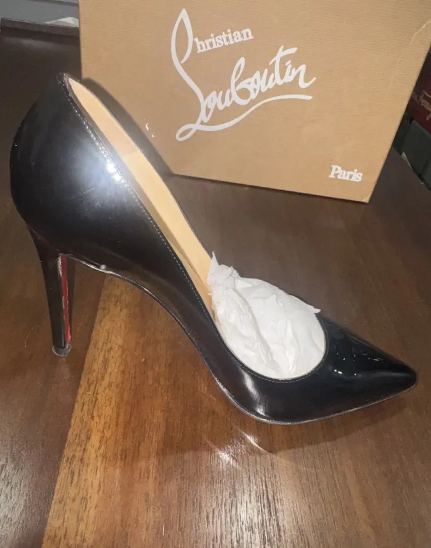 Christian Louboutin Pigalle 100 黑色红色下装高跟鞋细高跟鞋 Miss Z CL-