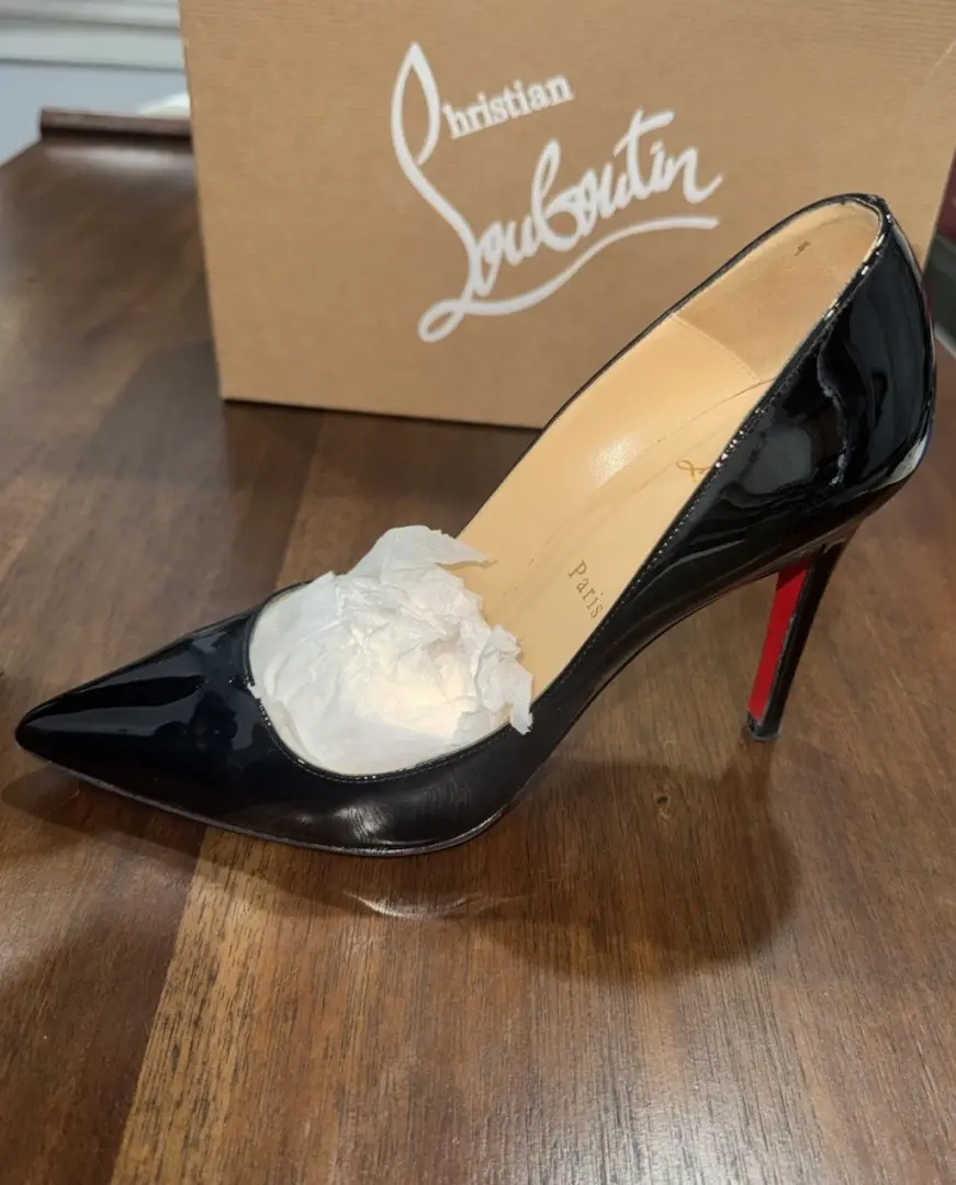 Christian Louboutin Pigalle 100 黑色红色下装高跟鞋细高跟鞋 Miss Z CL-