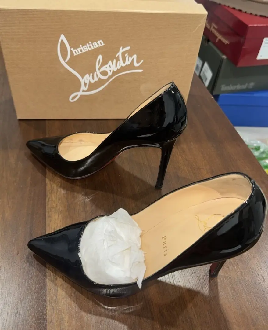 Christian Louboutin Pigalle 100 黑色红色下装高跟鞋细高跟鞋 Miss Z CL-