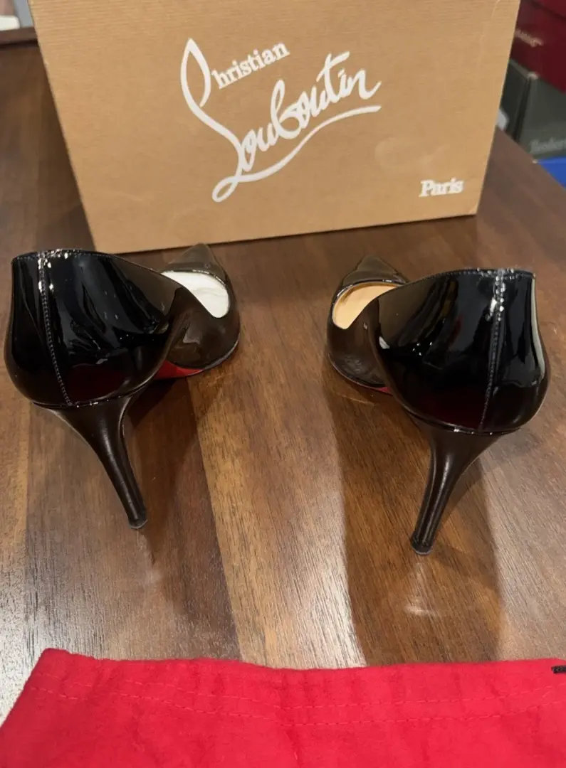 Christian Louboutin Pigalle 100 黑色红色下装高跟鞋细高跟鞋 Miss Z CL-