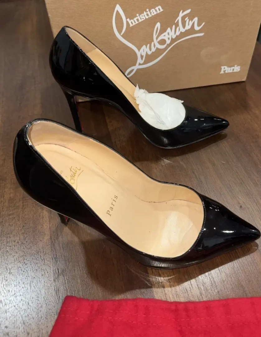 Christian Louboutin Pigalle 100 黑色红色下装高跟鞋细高跟鞋 Miss Z CL-
