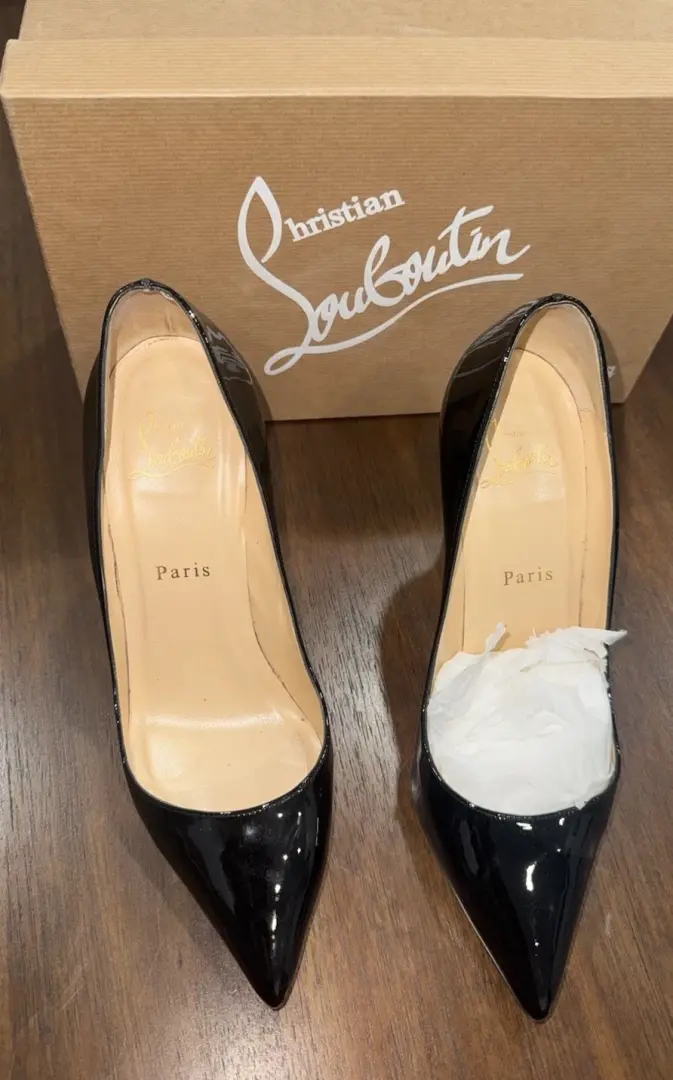 Christian Louboutin Pigalle 100 黑色红色下装高跟鞋细高跟鞋 Miss Z CL-