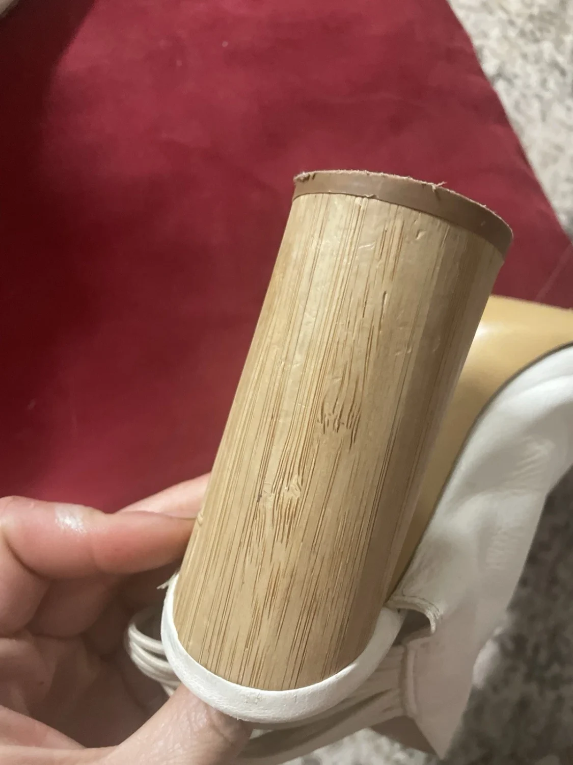 3.1 Phillip Lim白色皮革鼓背粗跟-