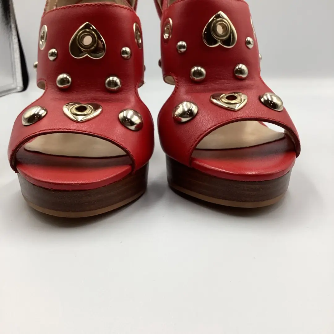 Love Moschino 红色高跟鞋 37.5 码心形 Y2K 带原装盒罕见!-