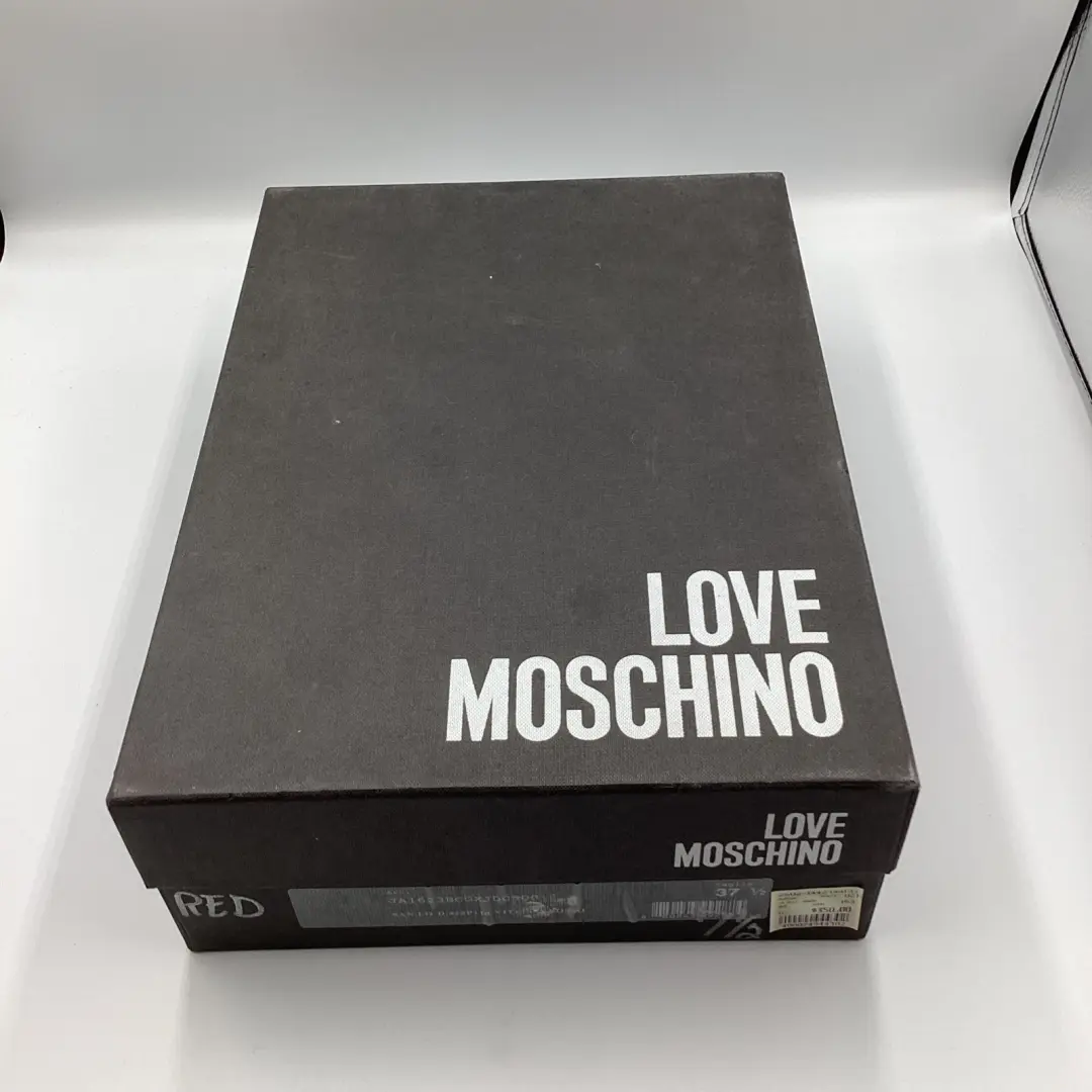 Love Moschino 红色高跟鞋 37.5 码心形 Y2K 带原装盒罕见!-