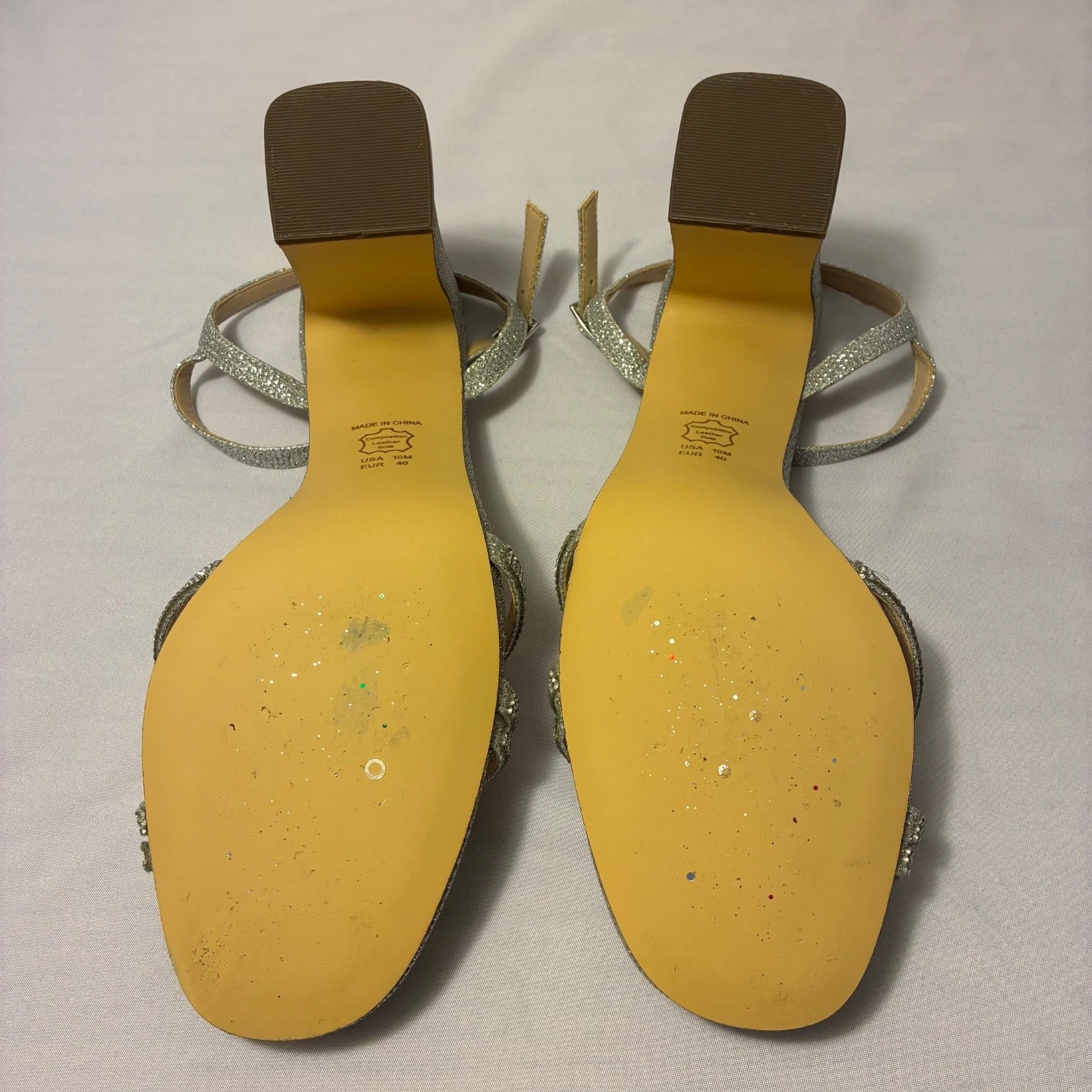 Nina 女式 Quella Bolck 高跟鞋银色 10 码-