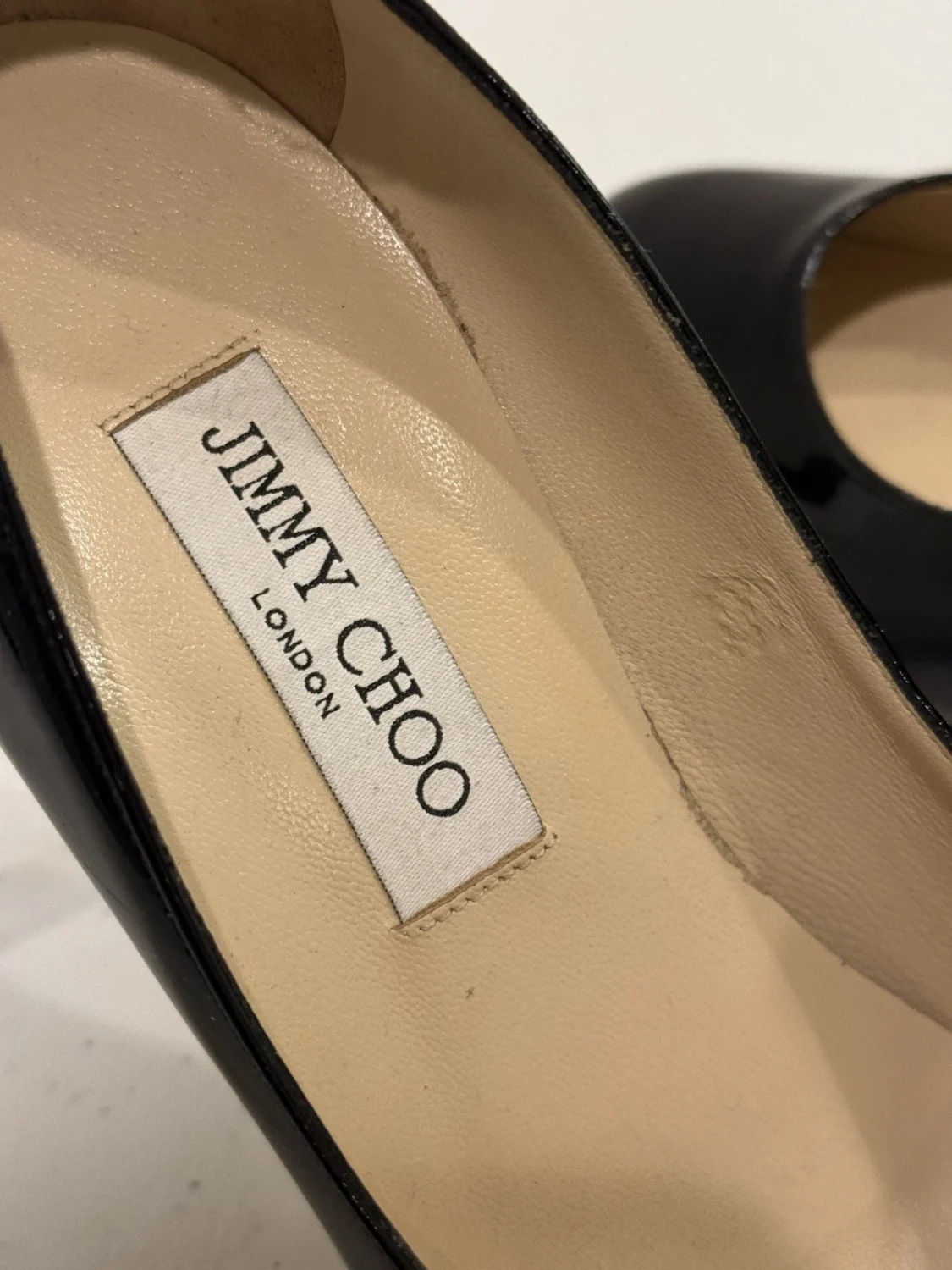 Jimmy Choo女式黑色漆皮尖头细高跟鞋US 9-