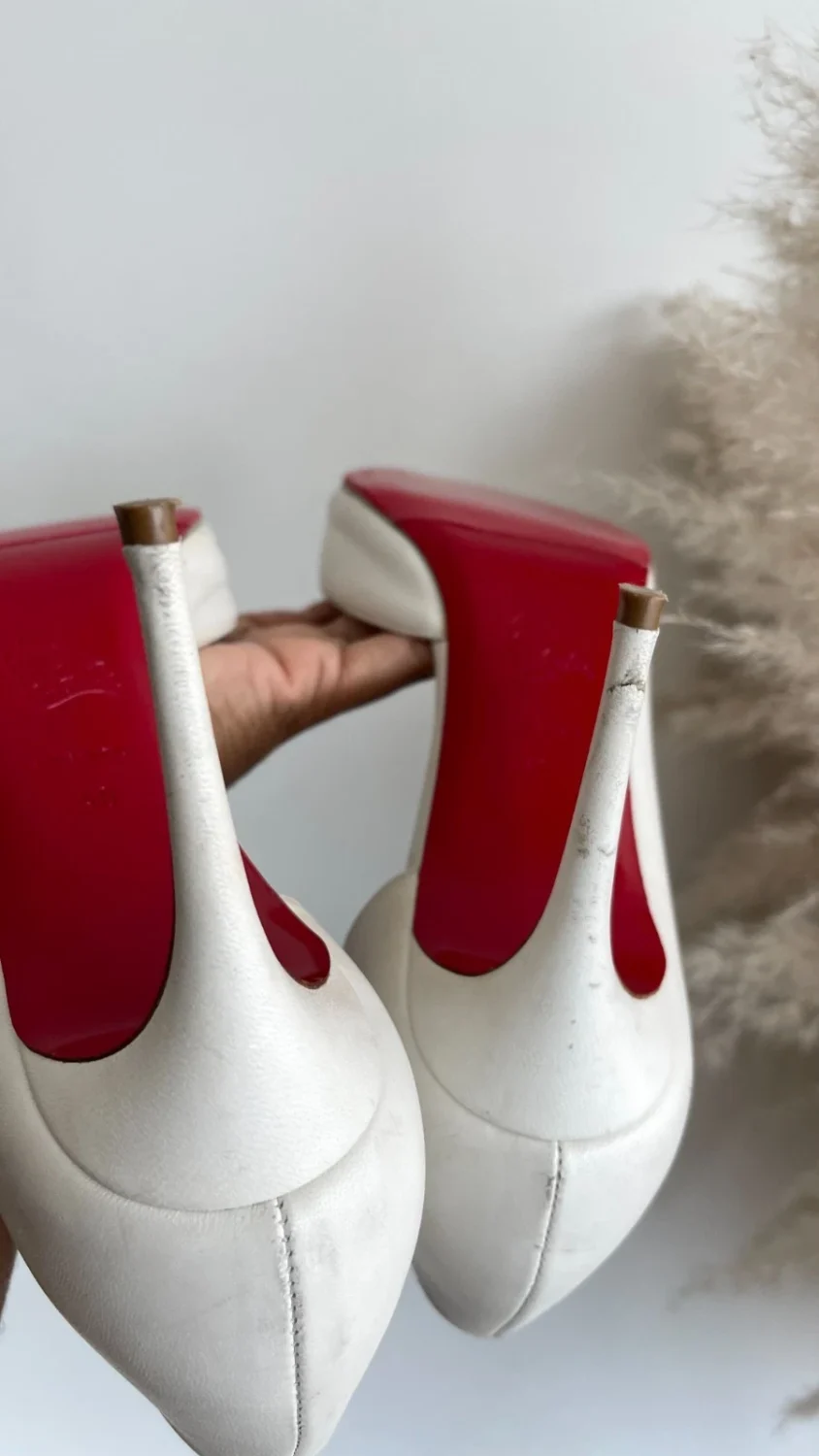 Christain Louboutin 高跟鞋 40 Iriza 85 nappa bianco-