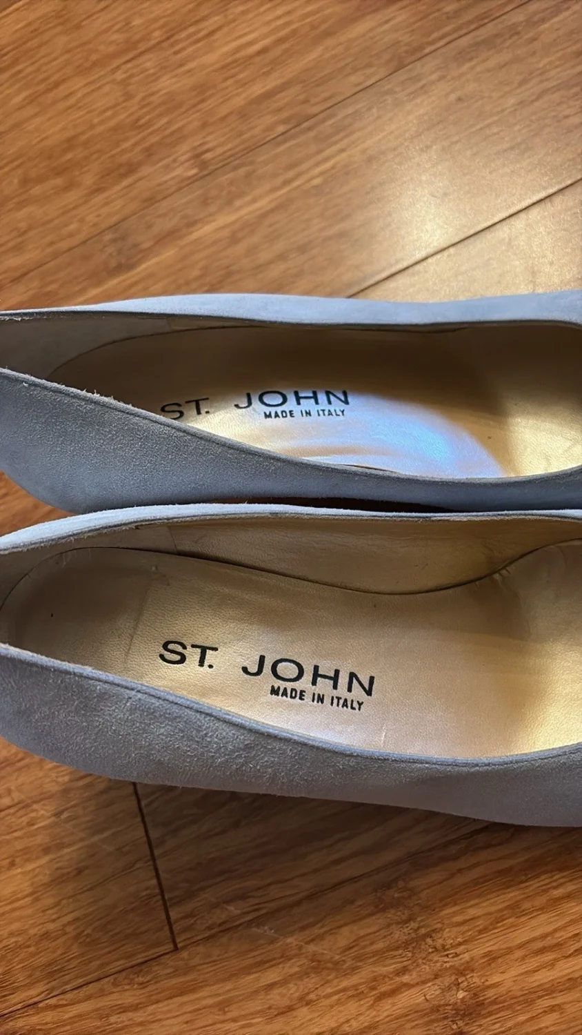 St. John 女式蓝色麂皮绒中跟鞋 - 女式 8.5 码 -