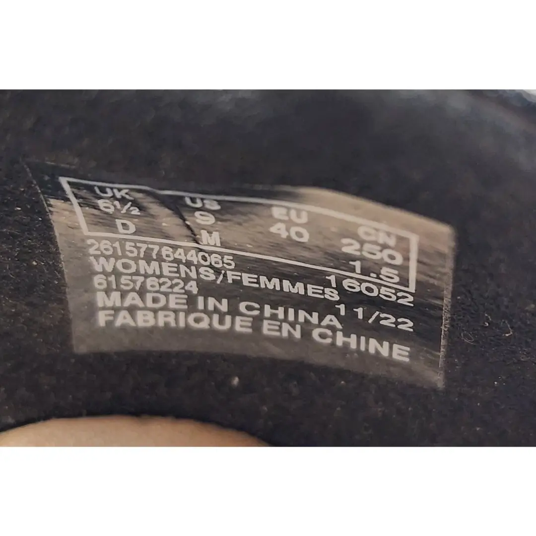 Clarks Collection 黑色皮革高跟鞋舒适厚底 9 码-