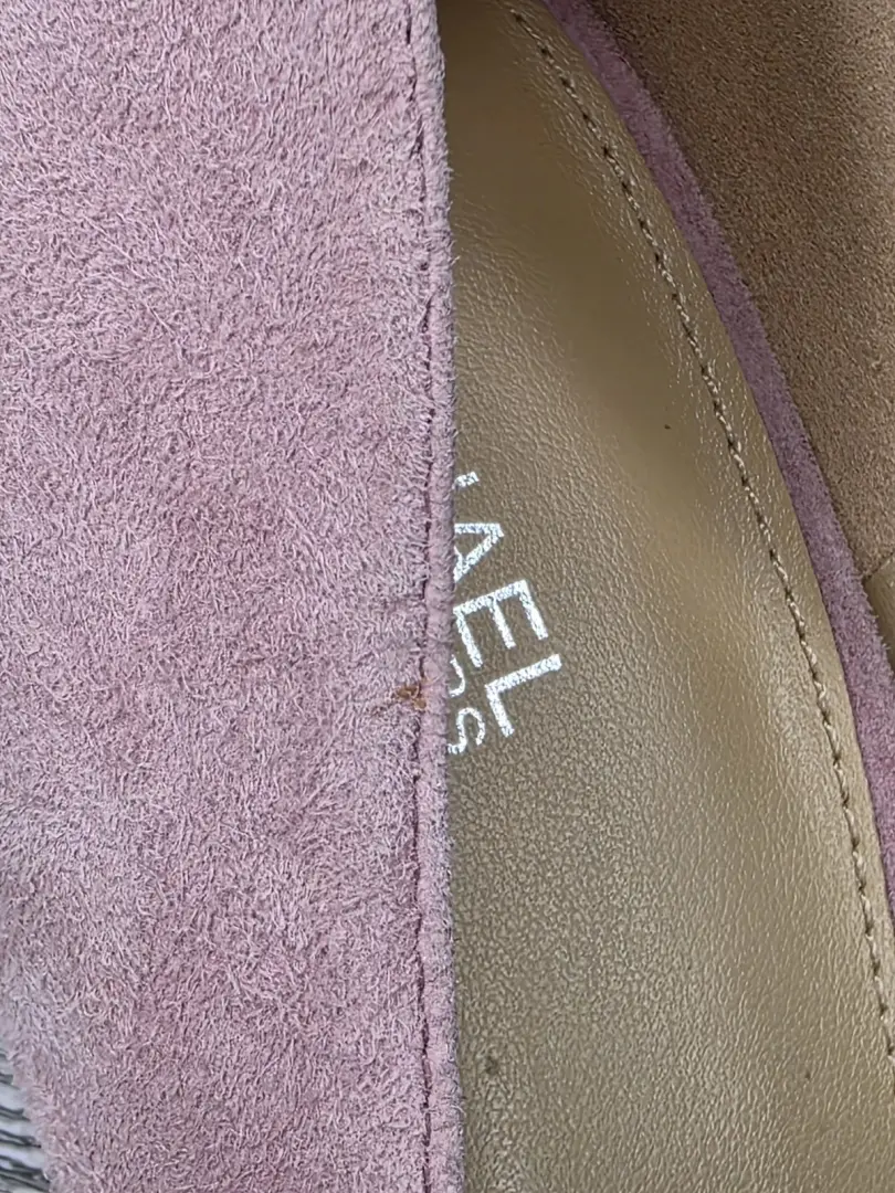 Michael Kors Chantal Platform Pumps 粉红色麂皮绒 SZ 9 娃娃芯 Girly Coquette 豪华-