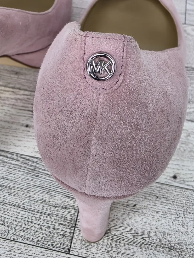 Michael Kors Chantal Platform Pumps 粉红色麂皮绒 SZ 9 娃娃芯 Girly Coquette 豪华-