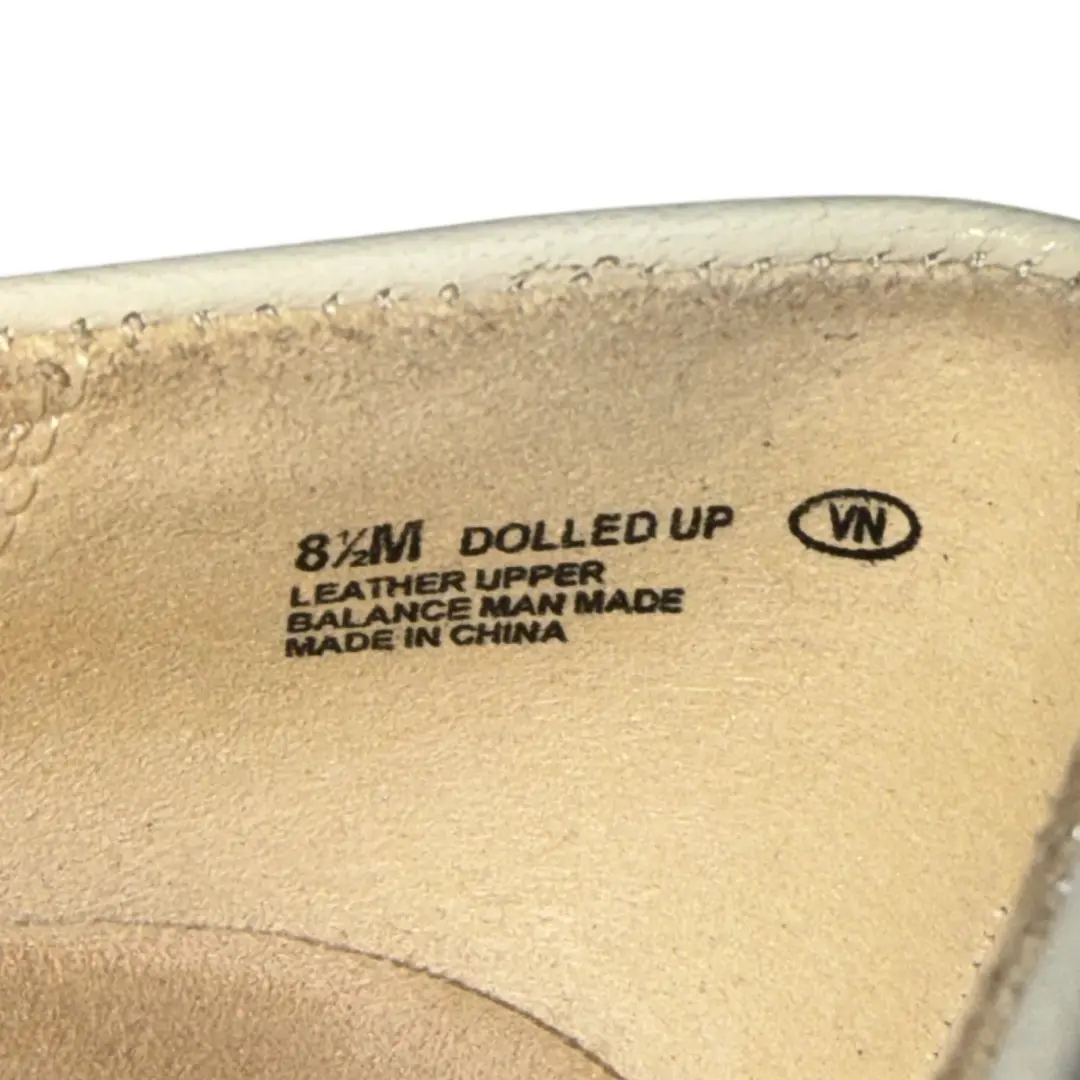 Aerosoles 女式象牙色皮革娃娃经典高跟鞋 8.5M 码-