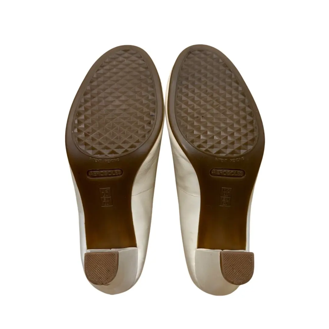 Aerosoles 女式象牙色皮革娃娃经典高跟鞋 8.5M 码-