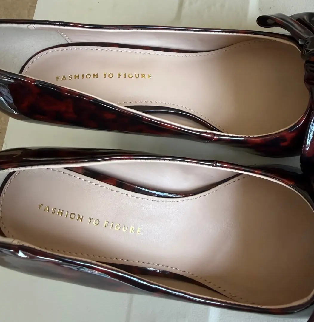时尚女鞋尺码:8W Tortoise Patent 皮革 PUMP POINTED TOE-