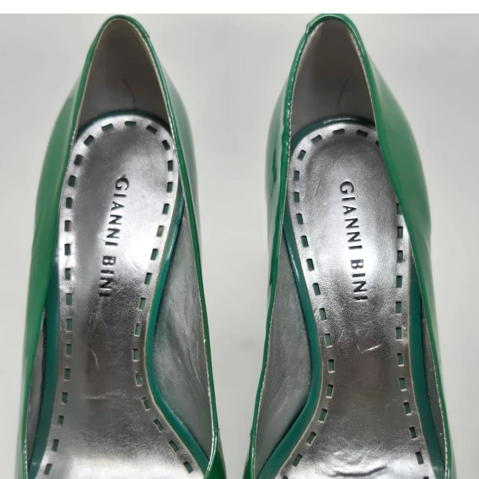 Gianni Bini 女式露趾高跟鞋漆皮办公室多彩 7M 码-